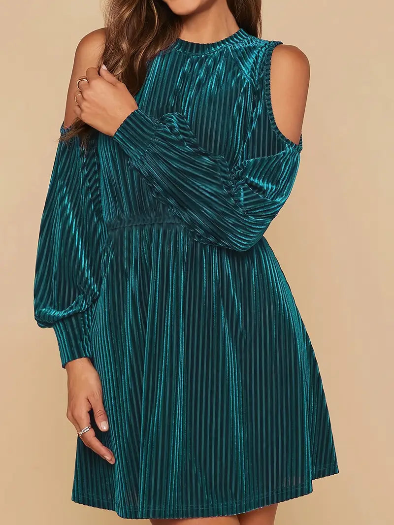 Ingrid – Abito in velluto plissettato