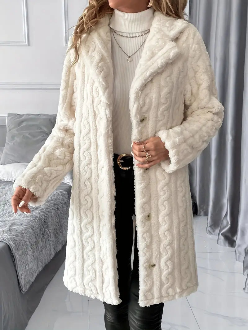 Myeong – Cappotto in peluche di media lunghezza