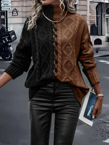 Merla - Maglione dolcevita lavorato a maglia grossa