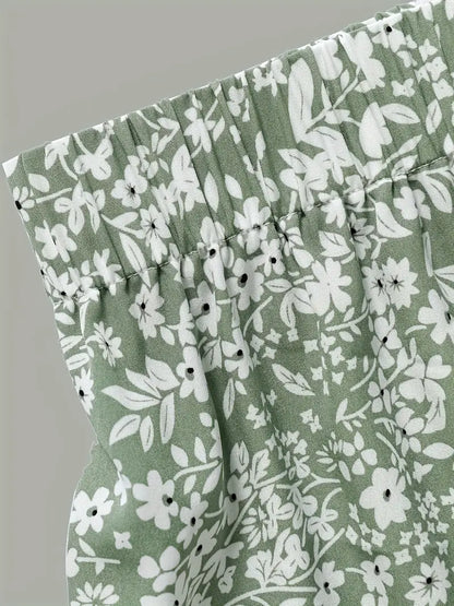 Pieta – Pantaloni palazzo a gamba larga a vita alta con stampa floreale