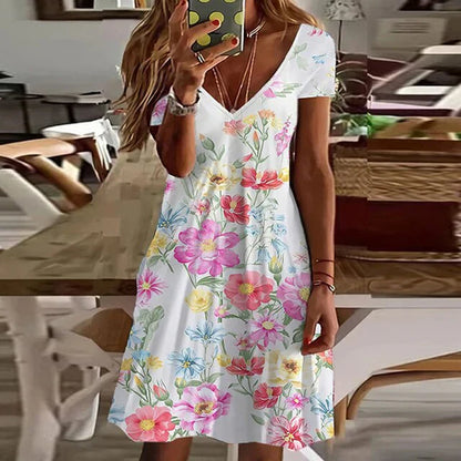 Eryss – Incantevole abito con scollo a V e maniche corte