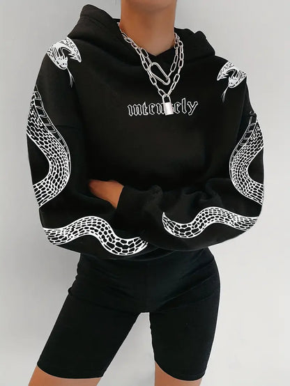 Zuri – Felpa con cappuccio in cotone stampato