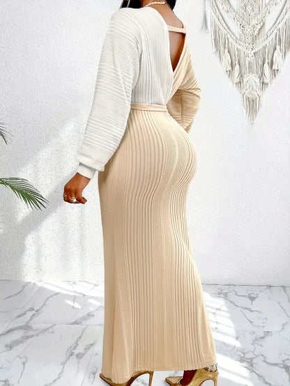 Rawiya – Abito maxi elegante con maniche lunghe