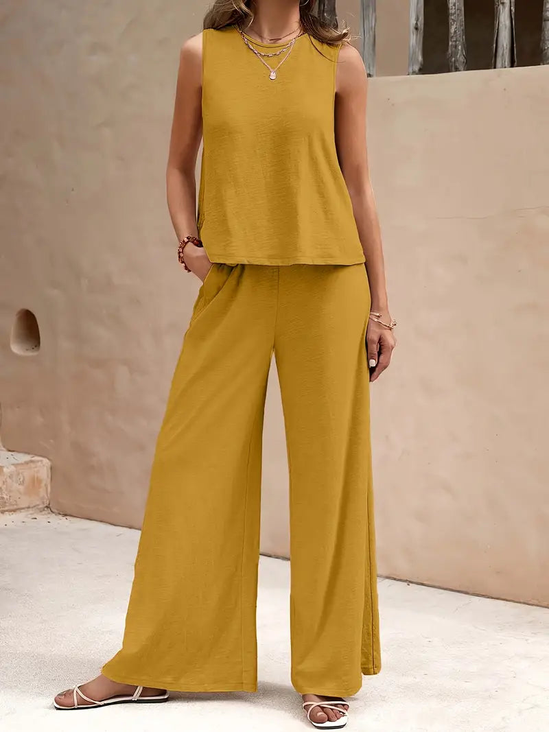 Remy – Elegante completo composto da top senza maniche e pantaloni