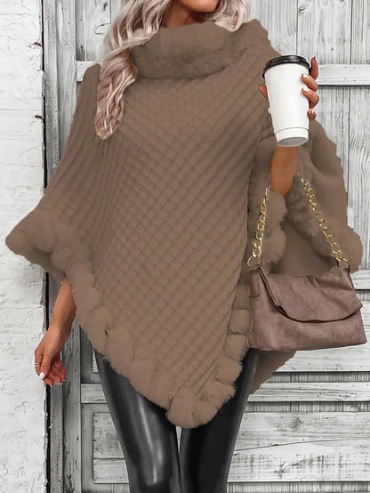 Dahlia – Maglione lavorato a maglia stile poncho