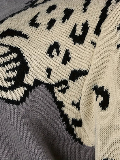 Brynlee – Maglione con vivace stampa leopardata