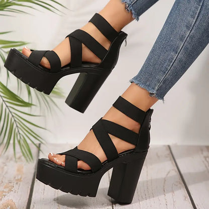 Kaevia – Sandali con plateau e tacco a blocco