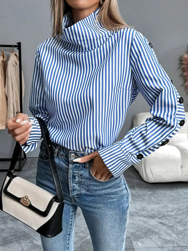 Darcy – Blusa elegante in cotone a righe