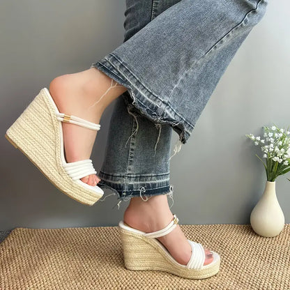 Emila – Sandali con zeppa con doppio cinturino