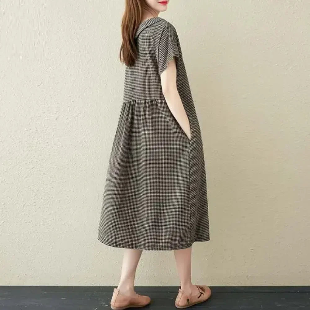 Vinessa – Abito in cotone e lino di alta qualità