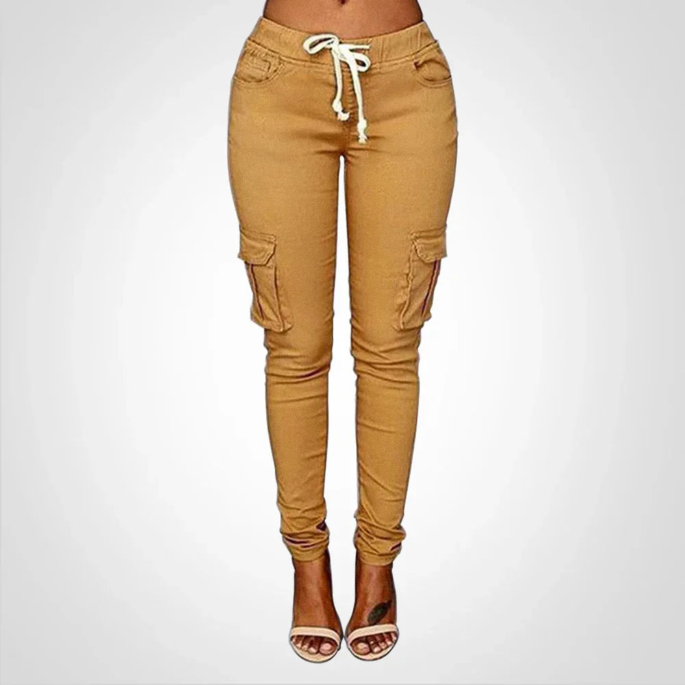 Fiela – Pantaloni cargo slim-fit eleganti