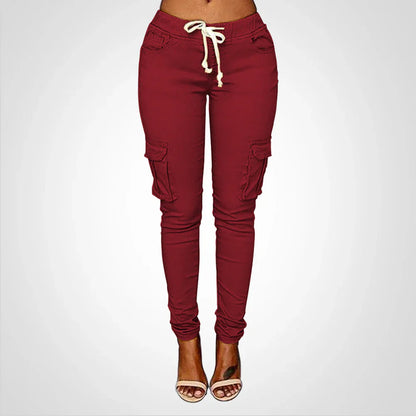 Fiela – Pantaloni cargo slim-fit eleganti