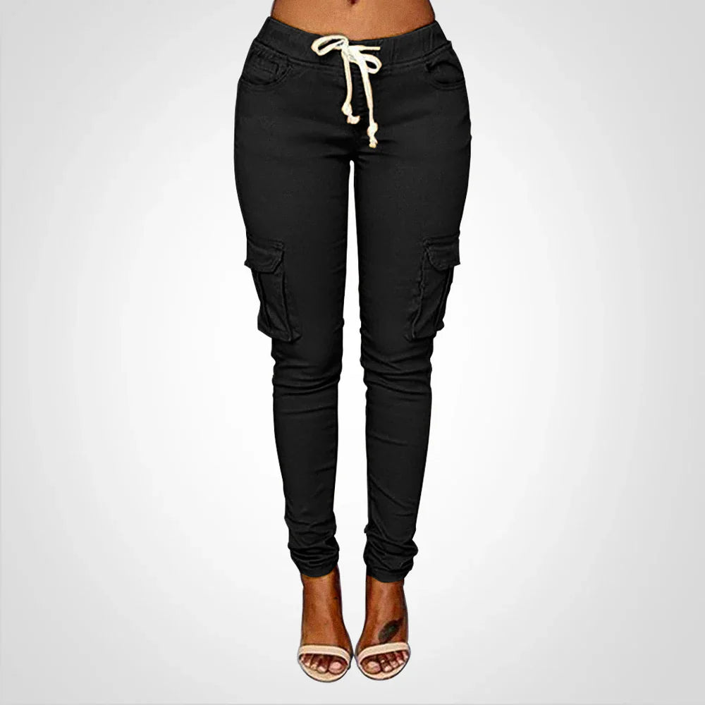 Fiela – Pantaloni cargo slim-fit eleganti