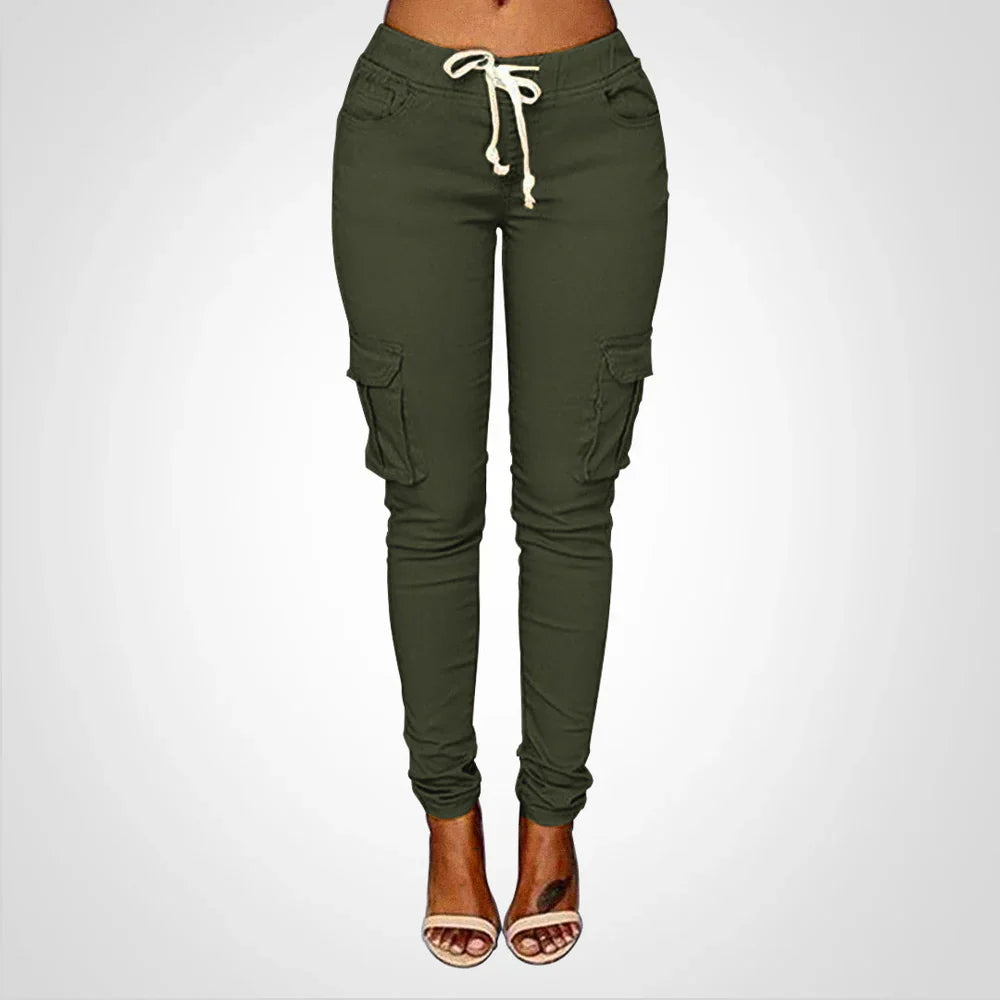 Fiela – Pantaloni cargo slim-fit eleganti