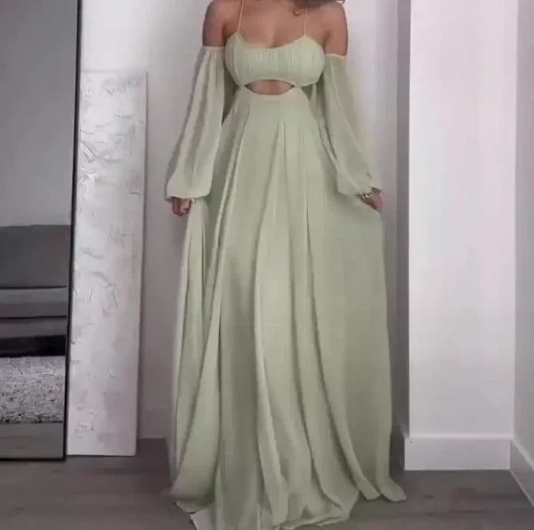 Orlaine – Incantevole maxi abito con spalle scoperte