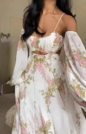 Orlaine – Incantevole maxi abito con spalle scoperte