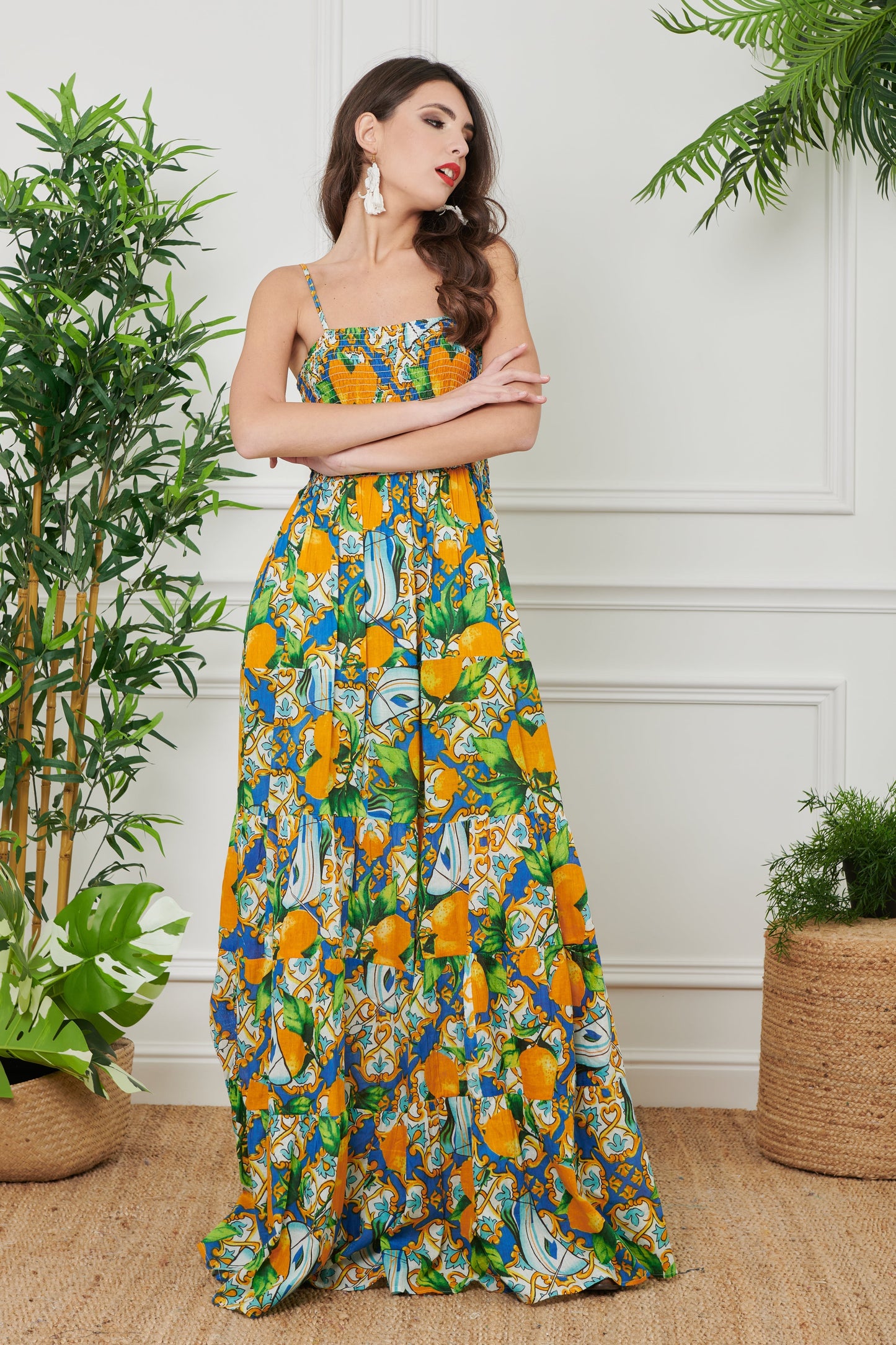 Brigitta - Abito Lungo Corpetto Stile Incantevole