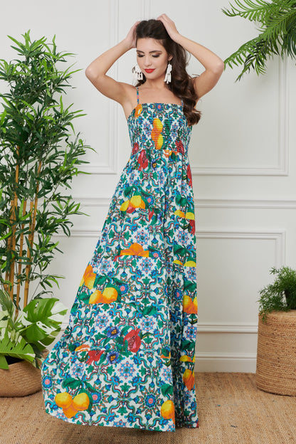 Brigitta - Abito Lungo Corpetto Stile Incantevole