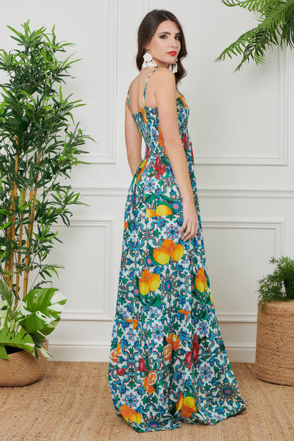 Brigitta - Abito Lungo Corpetto Stile Incantevole