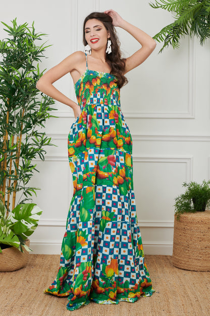 Brigitta - Abito Lungo Corpetto Stile Incantevole