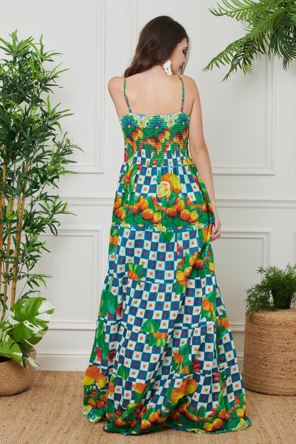 Brigitta - Abito Lungo Corpetto Stile Incantevole