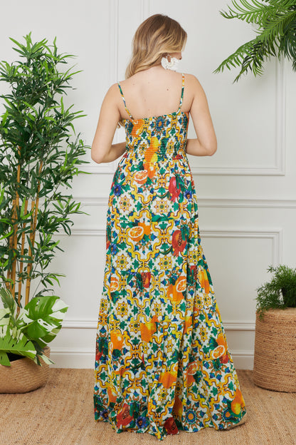 Brigitta - Abito Lungo Corpetto Stile Incantevole