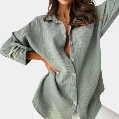 Kesani – Camicia button-down di alta qualità in cotone strutturato