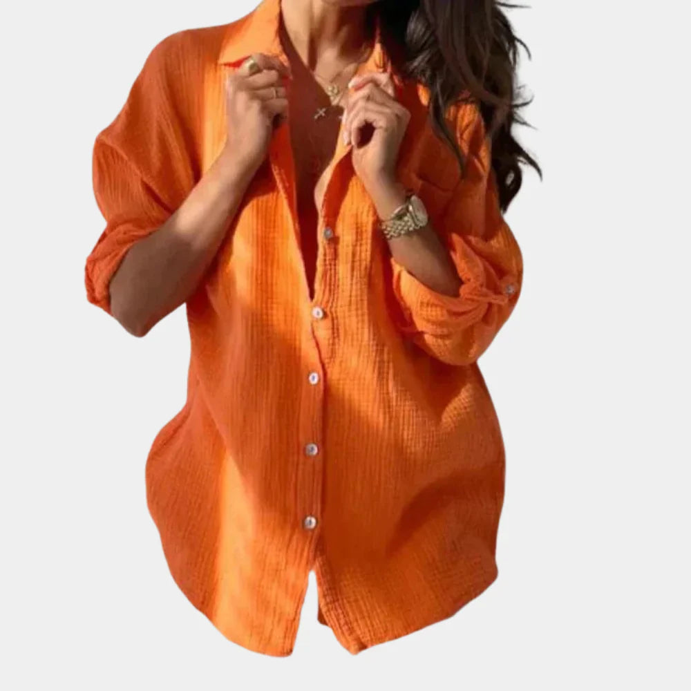 Kesani – Camicia button-down di alta qualità in cotone strutturato