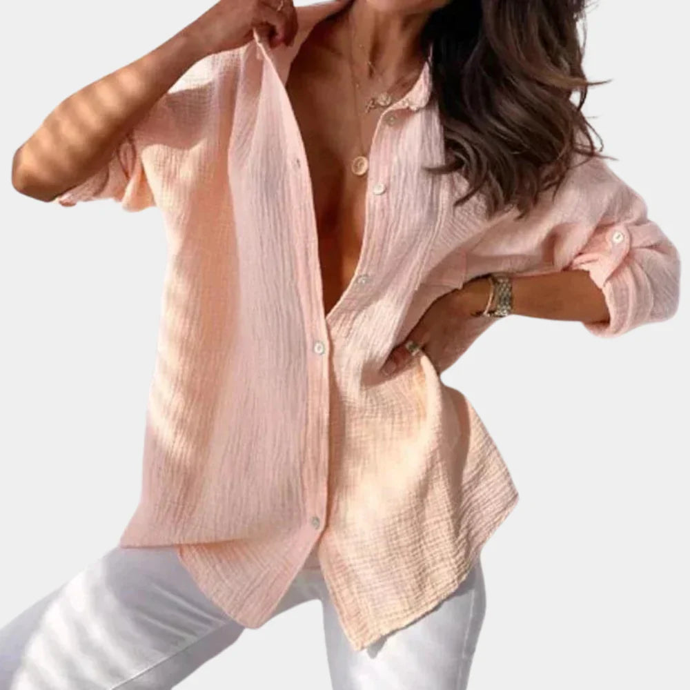 Kesani – Camicia button-down di alta qualità in cotone strutturato