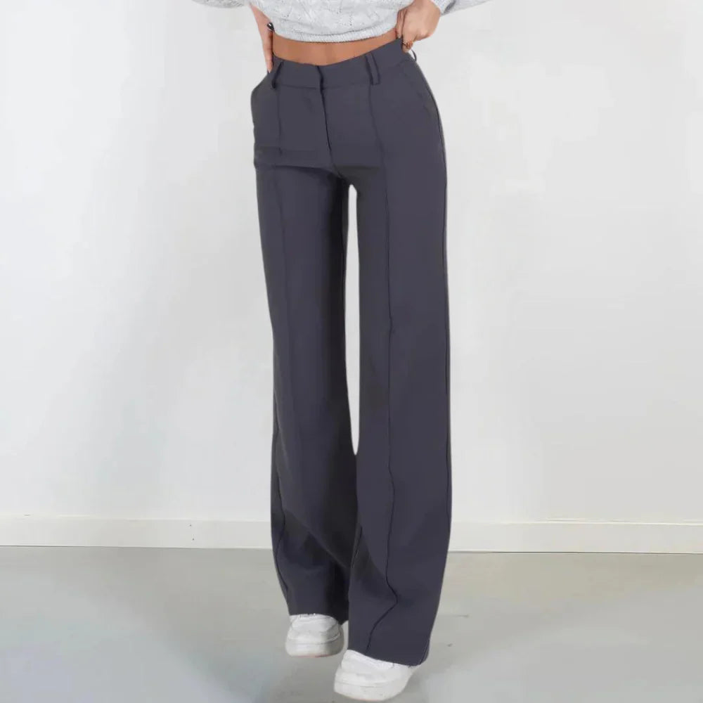 Griselva – Pantaloni eleganti a vita alta con gambe larghe