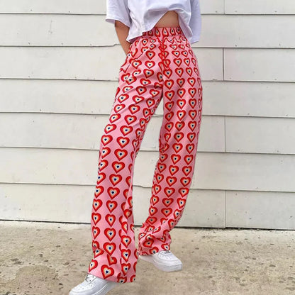 Drearielle – Pantaloni ampi con stampa cuori