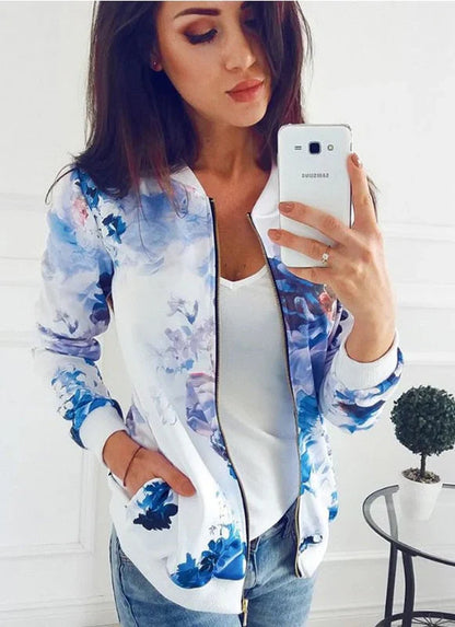 Viridia – Elegante bomber floreale