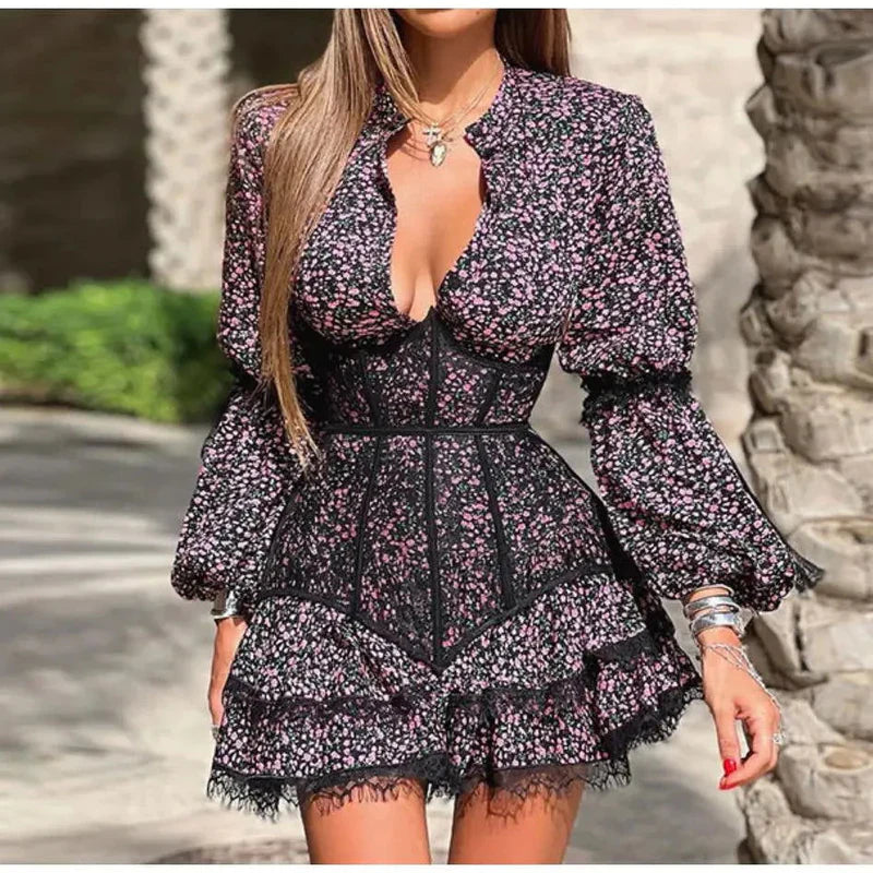 Joymie – Miniabito elegante a maniche lunghe