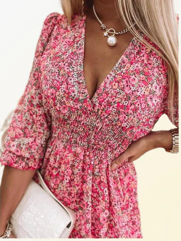 Zyelle – Abito floreale con scollo a V