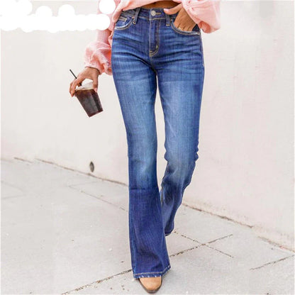 Quinette – Jeans neri a vita alta bootcut