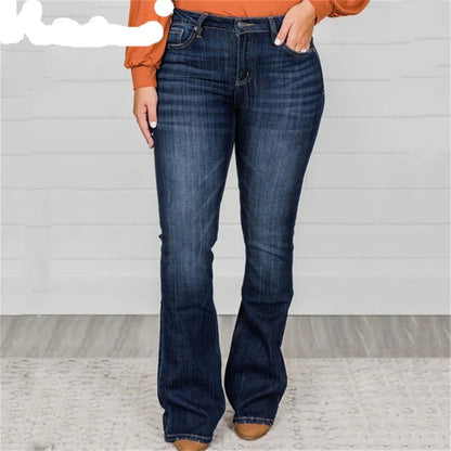 Quinette – Jeans neri a vita alta bootcut