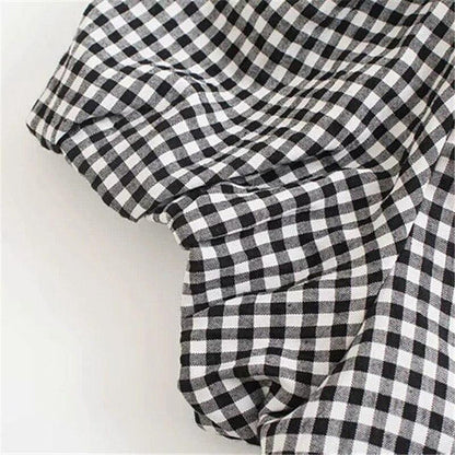 Melisandra – Abito in cotone a quadretti