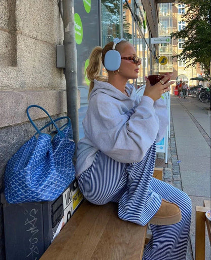 Yzella – Pantaloni in cotone a righe