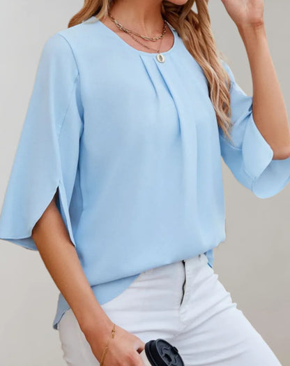 Galilea – Blusa in chiffon con maniche a campana