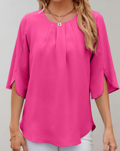 Galilea – Blusa in chiffon con maniche a campana
