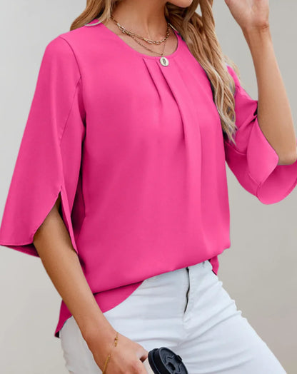 Galilea – Blusa in chiffon con maniche a campana