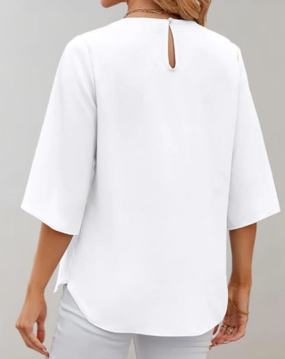 Galilea – Blusa in chiffon con maniche a campana