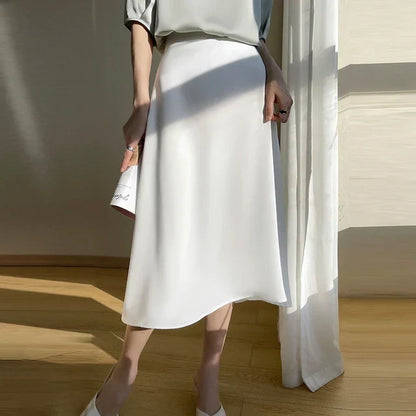 Brivelle – Gonna midi elegante in raso