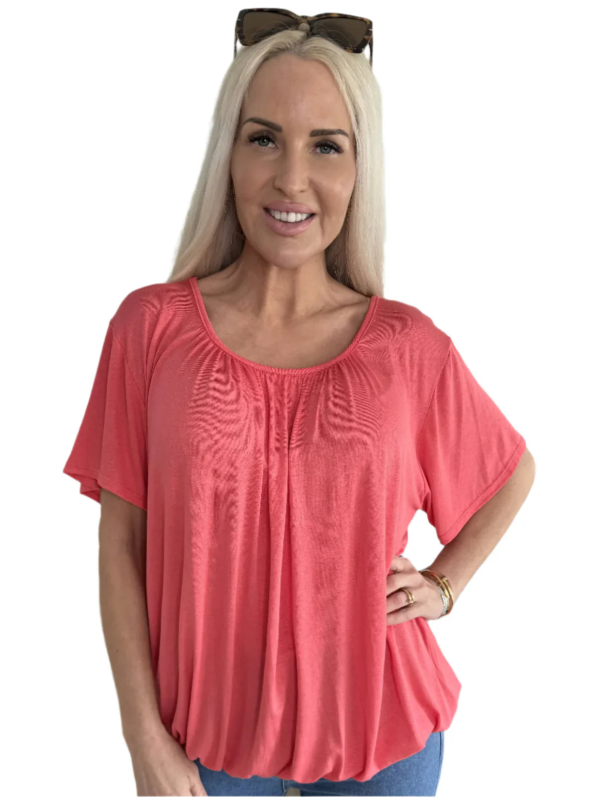 Tserin – Top plissettato ampio con scollo rotondo