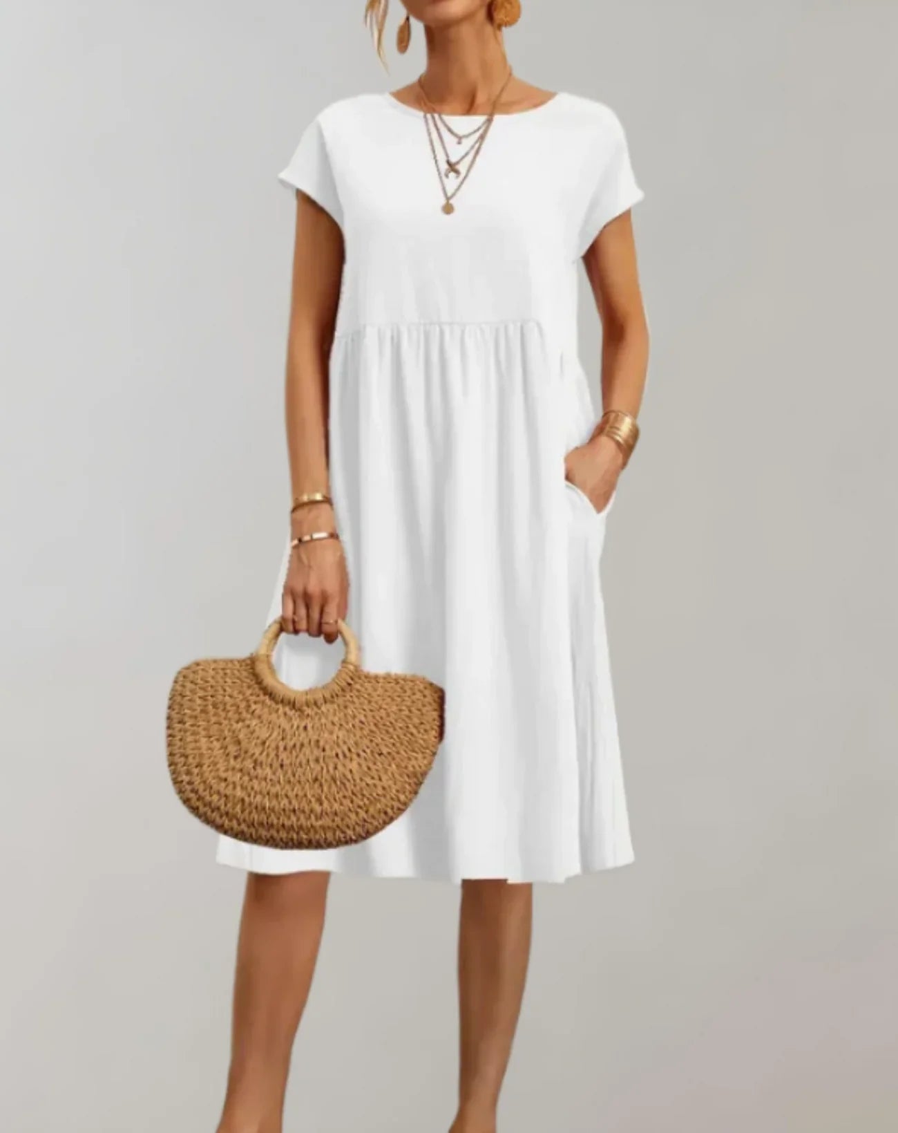 Idalia – Abito alla moda realizzato in lino di cotone