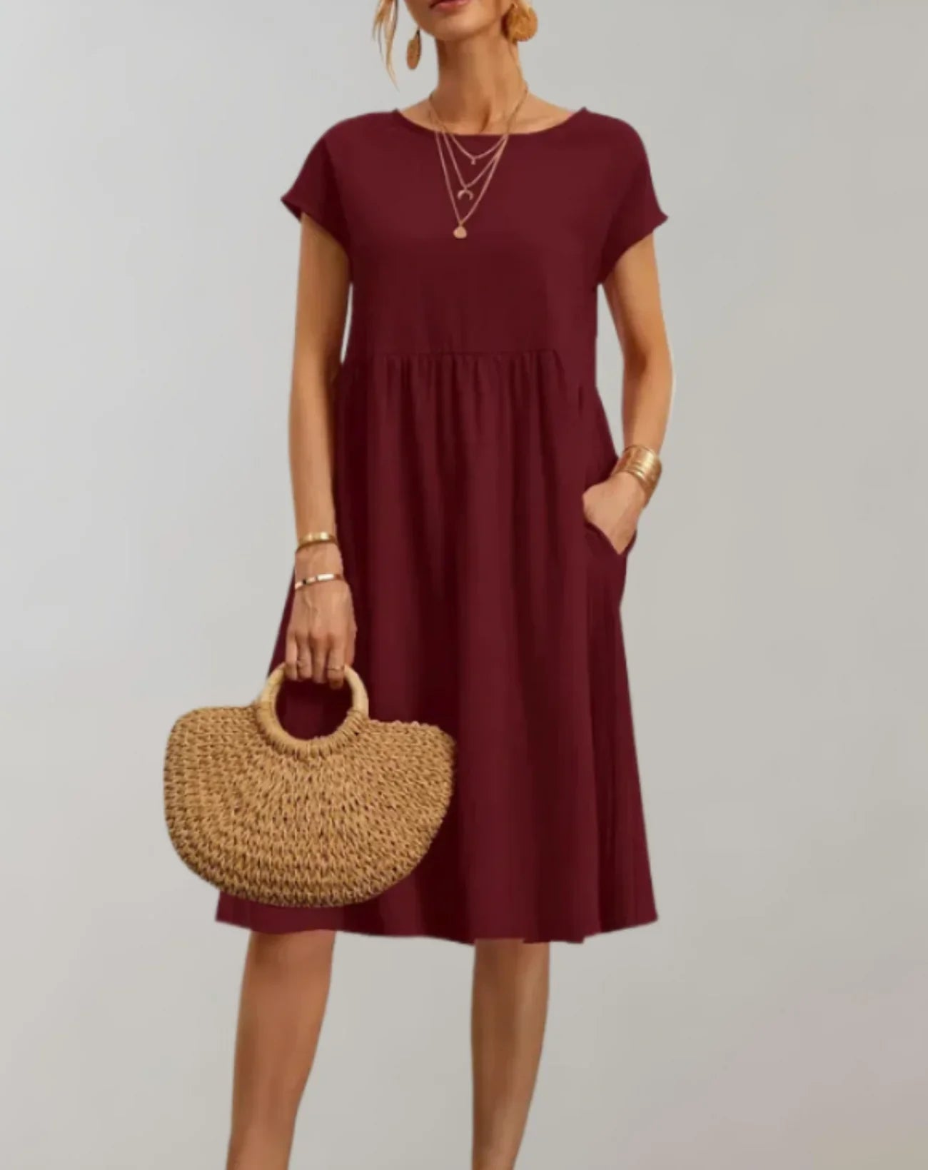 Idalia – Abito alla moda realizzato in lino di cotone