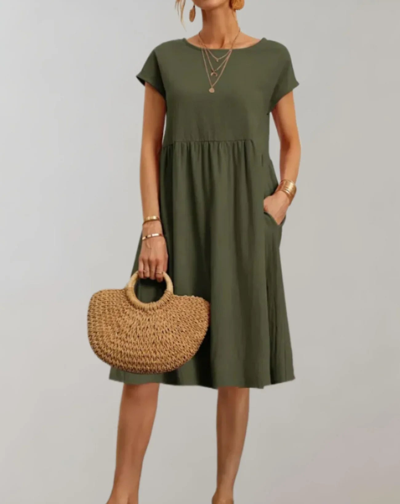 Idalia – Abito alla moda realizzato in lino di cotone