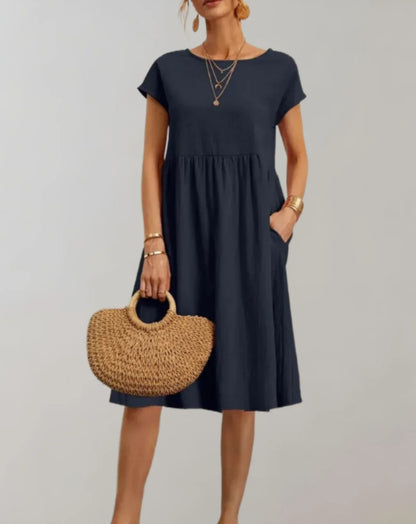 Idalia – Abito alla moda realizzato in lino di cotone