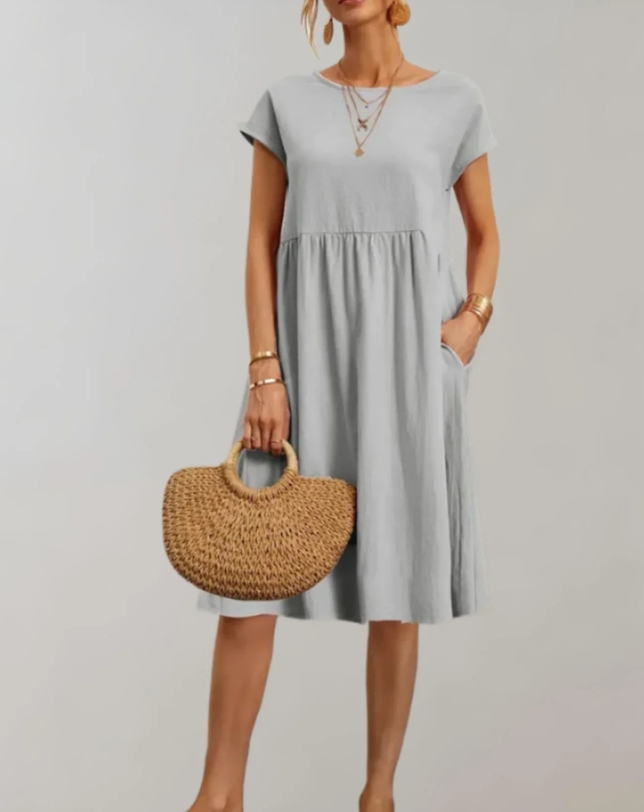 Idalia – Abito alla moda realizzato in lino di cotone