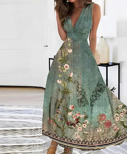 Mirethiel – Abito maxi elegante con fantasia floreale